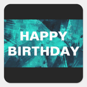 Adesivo Quadrado Padrão de Abstrato azul e escuro