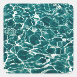 Adesivo Quadrado Padrão de água azul