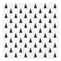 Padrão de árvore de Natal preto minimalista em bra