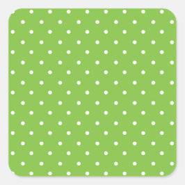 Adesivo Quadrado Padrão de bolinhas brancas em amarelo mostarda Qua