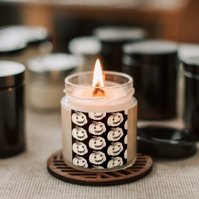 Adesivo Quadrado Padrão de Bomba Spooky | Feliz Dia das Bruxas (Criador carregado)