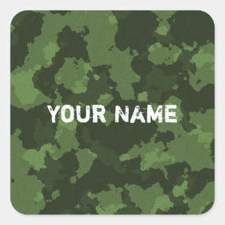 Adesivo Quadrado Padrão de Camuflagem Verde do Exército