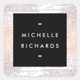 Adesivo Quadrado Padrão de Chuva de Confetti Colorida Moderno