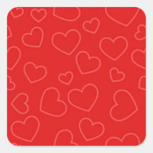 Padrão de Coração Vermelho Simples