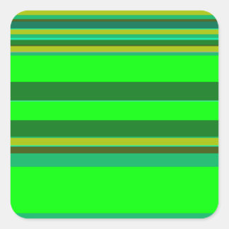 Adesivo Quadrado Padrão de Designer Personalizado de Faixa Verde Co
