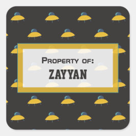 Adesivo Quadrado Padrão de Espaçamento Externo Cute Personalizado