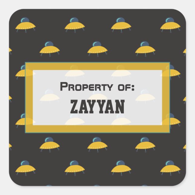 Adesivo Quadrado Padrão de Espaçamento Externo Cute Personalizado (Frente)