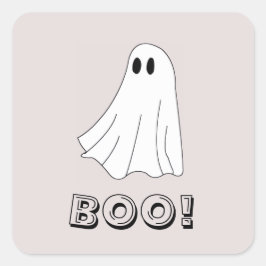 Adesivo Quadrado Padrão de Fantasma Pastel Fofo