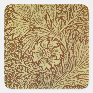 Adesivo Quadrado Padrão de Flor Antiga Marigold de William Morris