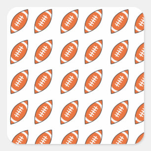 Adesivo Quadrado Padrão de ilustração do futebol americano