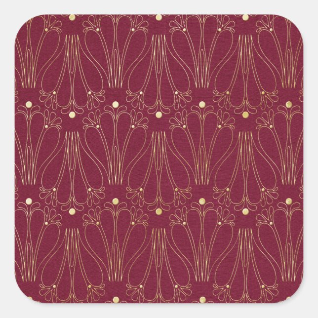 Adesivo Quadrado Padrão de papel digital (Frente)