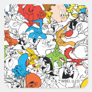Adesivo Quadrado PADRÃO DE Pop de Cores DO LOONEY TUNES™