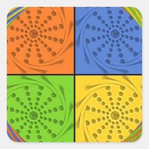 Adesivo Quadrado Padrão de tecido egípcio sem costura