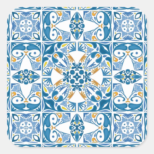 Adesivo Quadrado Padrão do Azulejo português (Frente)