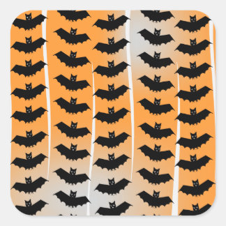 Adesivo Quadrado Padrão do Halloween Bats