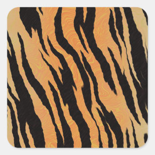 Adesivo Quadrado Padrão do Tiger