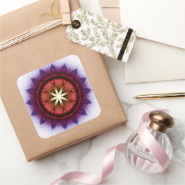 Adesivo Quadrado Padrão fractal simbólico místico