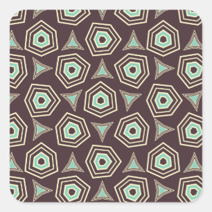 Adesivo Quadrado Padrão geométrico abstrato com pentágonos em camad