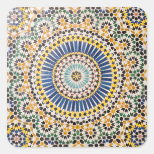 Adesivo Quadrado Padrão geométrico do azulejo, Marrocos