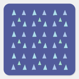 Adesivo Quadrado Padrão Geométrico do Triângulo Azul