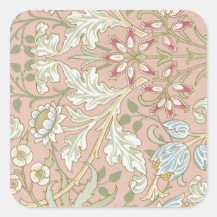 Adesivo Quadrado Padrão Hyacinth William Morris