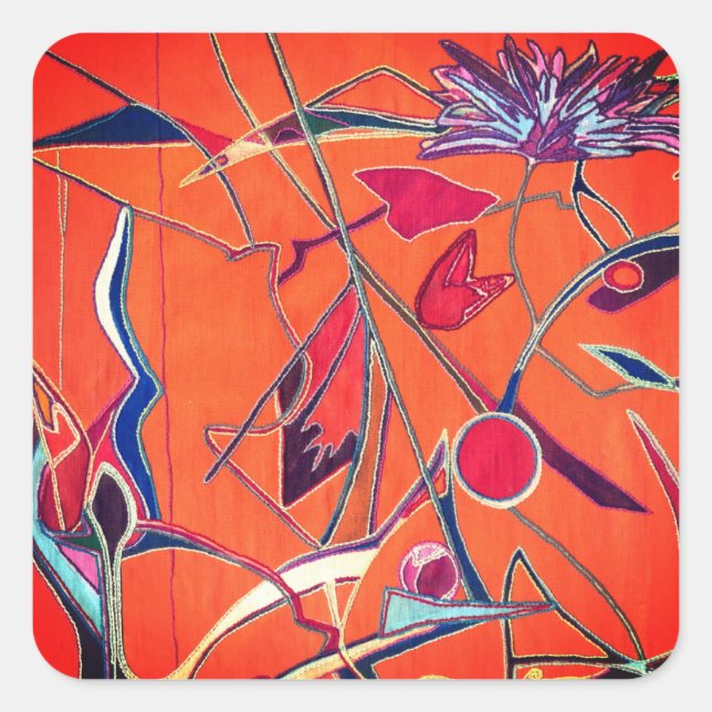 Adesivo Quadrado Padrão laranja (Frente)