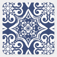 Padrão marroquino azul e branco