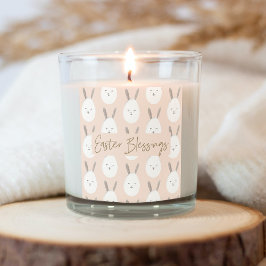 Adesivo Quadrado Padrão Moderno de Ovo Coelho Pastel | Bênçãos Pásc