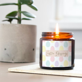 Adesivo Quadrado Padrão Moderno de Ovos de Pastel | FELZ PASCOA