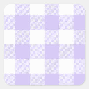 Adesivo Quadrado Padrão Pastel Purple Gingham