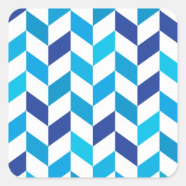 Adesivo Quadrado Padrão Simples de Arenque Azul