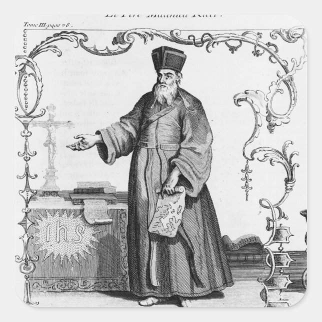Adesivo Quadrado Padre Matteo Ricci (Frente)