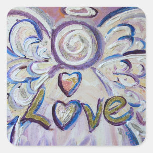 Adesivo Quadrado Padrões Decretados Personalizados de Arte do Anjo 