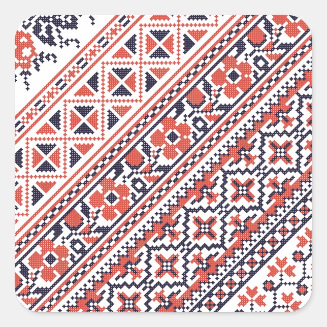 Adesivo Quadrado Padrões design (Frente)
