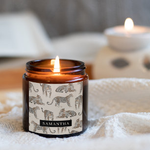 Adesivo Quadrado Padrões Selvagem de Animais Selvagens de Leopardo