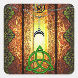 Adesivo Quadrado Pagan Tome Dark Magic Spells Wiccan & Witchcraft 1