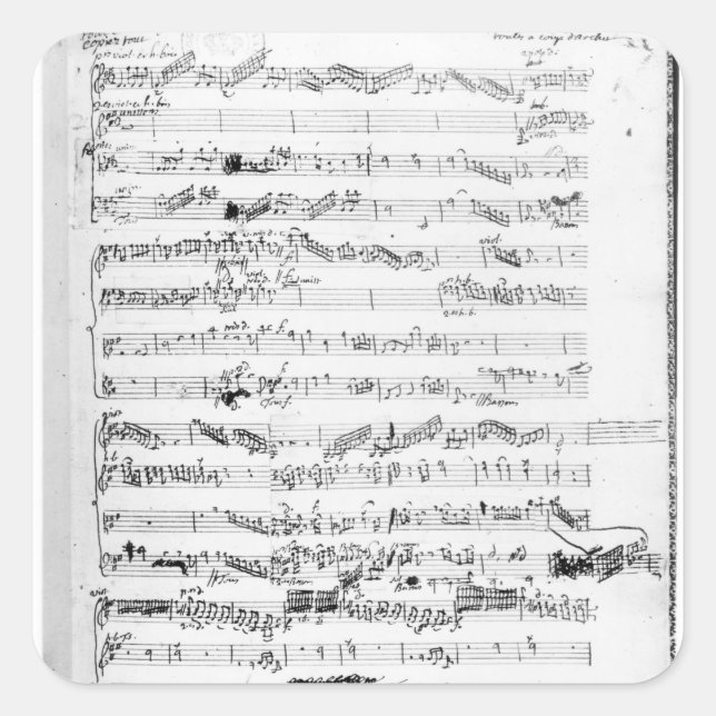 Adesivo Quadrado Página de abertura da pontuação "Les Paladins" (Frente)