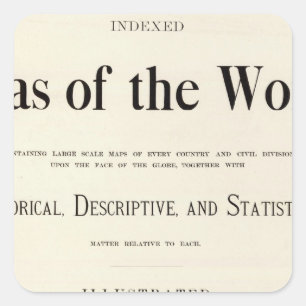 Adesivo Quadrado Página de Título do Atlas Indexado