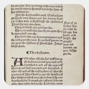 Adesivo Quadrado Página do texto do antigo testamento