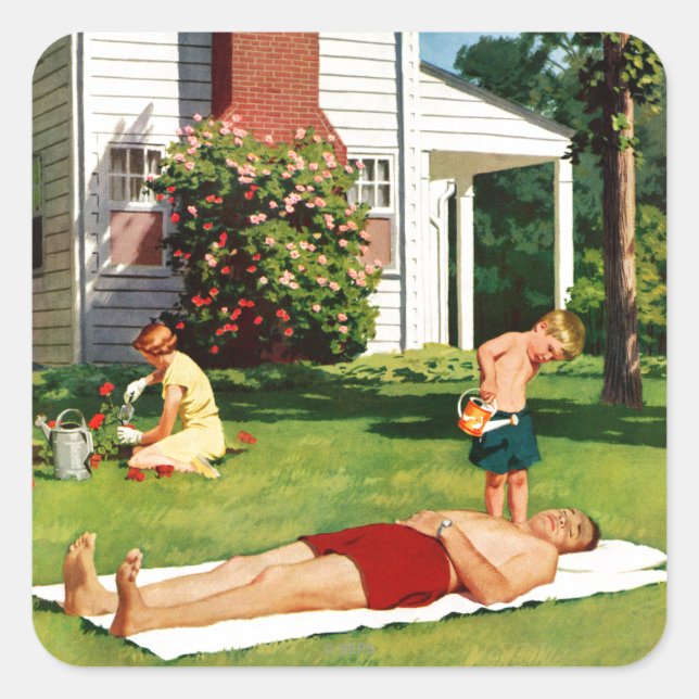 Adesivo Quadrado Pai de Água (Frente)