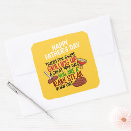 Adesivo Quadrado Pai de chef Engraçado Personalizado