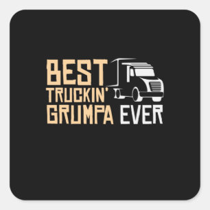 Adesivo Quadrado Pai Dotado Melhor Truckin Grumpa Nunca