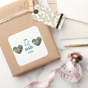 Adesivo Quadrado Pai e Foto Infantil - Melhor Pai de Quadro Cardíac