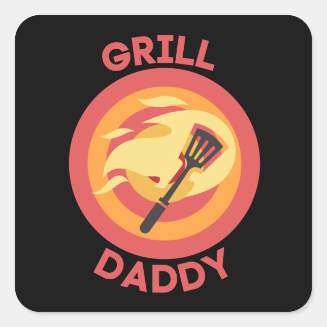 Adesivo Quadrado Pai GRILL (Frente)