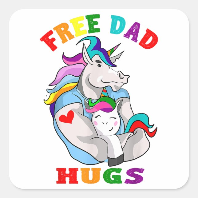 Adesivo Quadrado Pai LGBT (Frente)