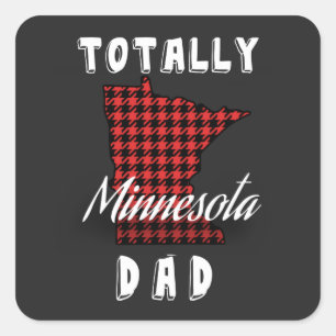 Adesivo Quadrado PAI MINNESOTA Xadrez Buffalo