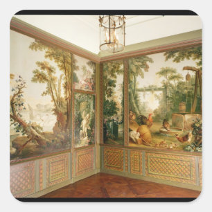 Adesivo Quadrado Painéis de parede pintados no salão de beleza de