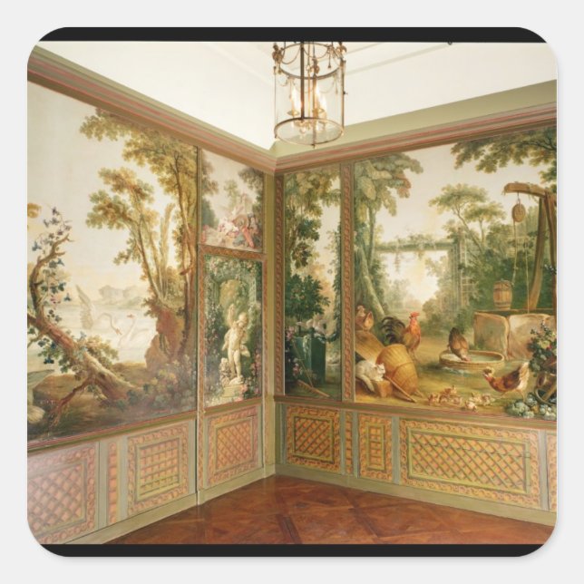 Adesivo Quadrado Painéis de parede pintados no Salão de Gille (Frente)