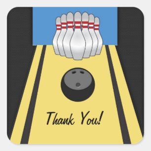 Adesivo Quadrado Painel de boliches, Pinos, Bola