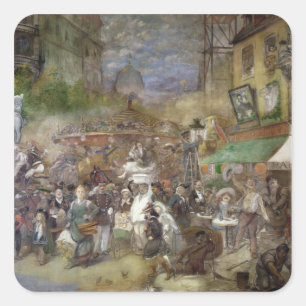 Adesivo Quadrado Painel decorativo representando Paris